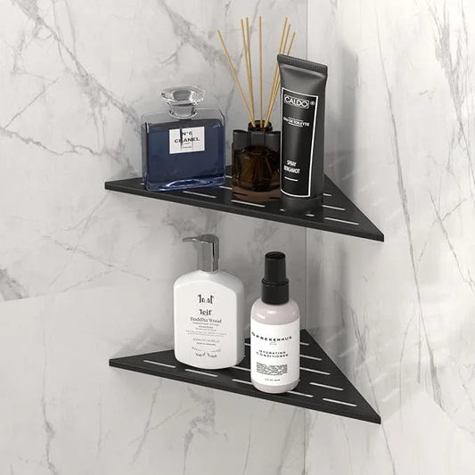 DAYONE Matte Black Corner Shower Shelf 2 Pack 10", Bathroom Corner Shower Organizer Shelf for Tiled Wall, SUS304 Stainless Steel Recessed Corner Shelves - ModernBath