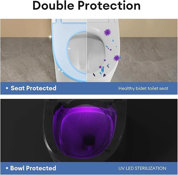 Rivix Smart Toilet with Bidet Built In, Bidet Toilet ADA Comfort Height Elongated One-Piece Toilet,Toilet With Bidet 3 Multi-Functional Cleaning Modes Night Light Heated Seat S20 - ModernBath