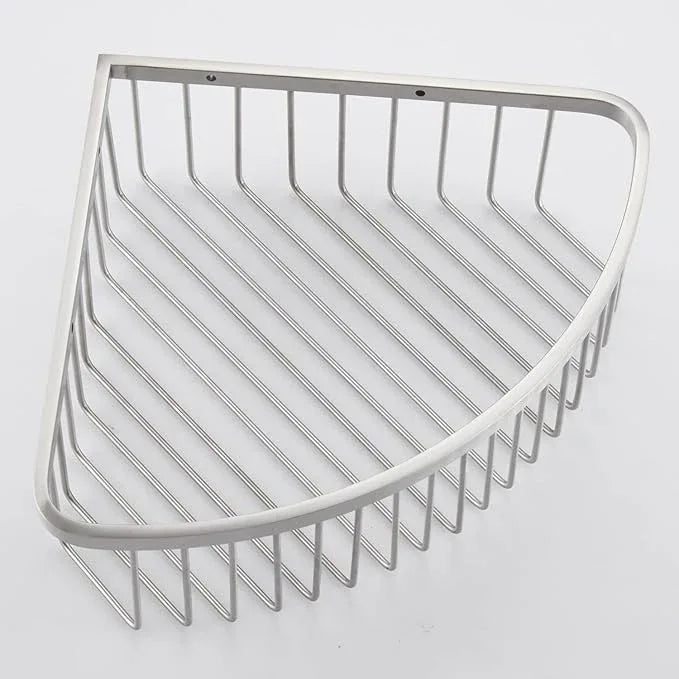 Segistan Corner Shower Caddy Organizer, SUS304 Stainless Steel Heavy Duty Rust-Proof Shelf Organizer, Wall Mounted Storage Rack for Bathroom, Kitchen, Brushed Nickel - ModernBath