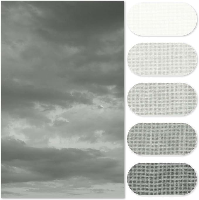 jinchan Small Stall Shower Curtain 36x72 Inches Ombre Cloudy Grey Striped Shower Curtains for Bathroom Gradual Color Waterproof Fabric Minimalist Modern Neutral with 7 Hooks - ModernBath