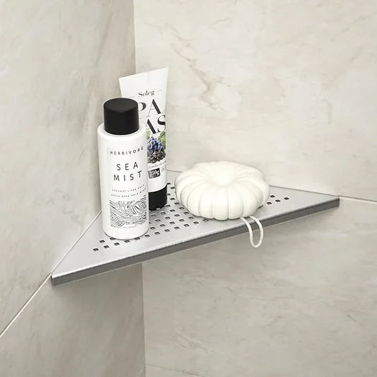 Corner Shower Shelf, 304 Stainless Steel 10" Brushed Recessed Shelf for Bathroom, Grout in Shelf for Tiled Wall - ModernBath