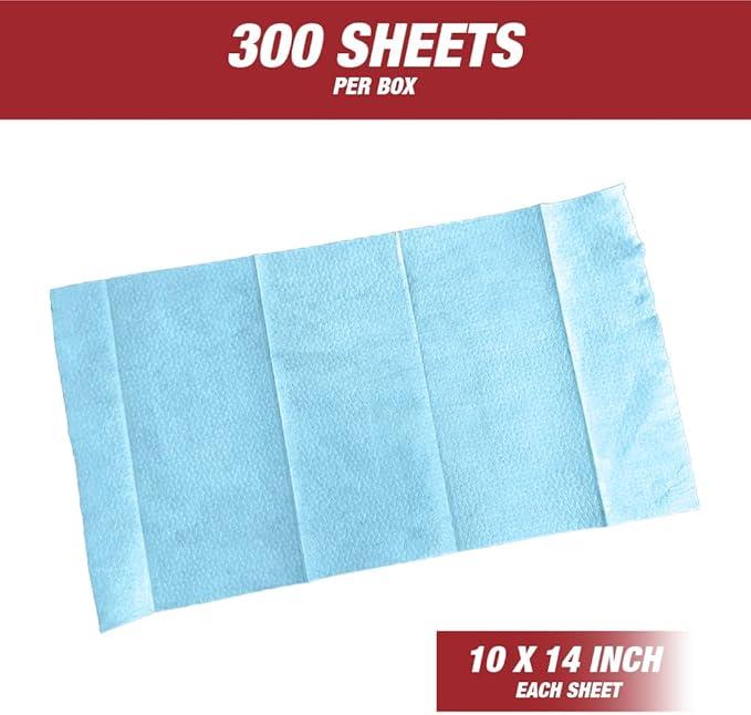 Prep Wipe Premium Lint-Free Wipes (4 Boxes / 1200 Sheets) | Polypropylene Heavy Duty Shop Cloths | Solvent & Oil Absorbent Towels | 10" x 14" - ModernBath