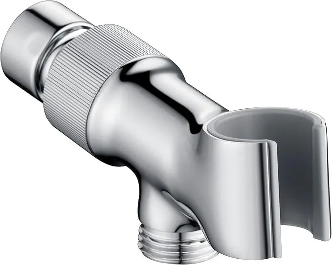 Shower Head Holder All Metal Adjustable Handheld Shower Arm Mount, 1/2" Shower Hose Holder Fits Most Hand Showerheads, Brass Hand Held Shower Head Holder, Easy to Install(Chrome) - ModernBath