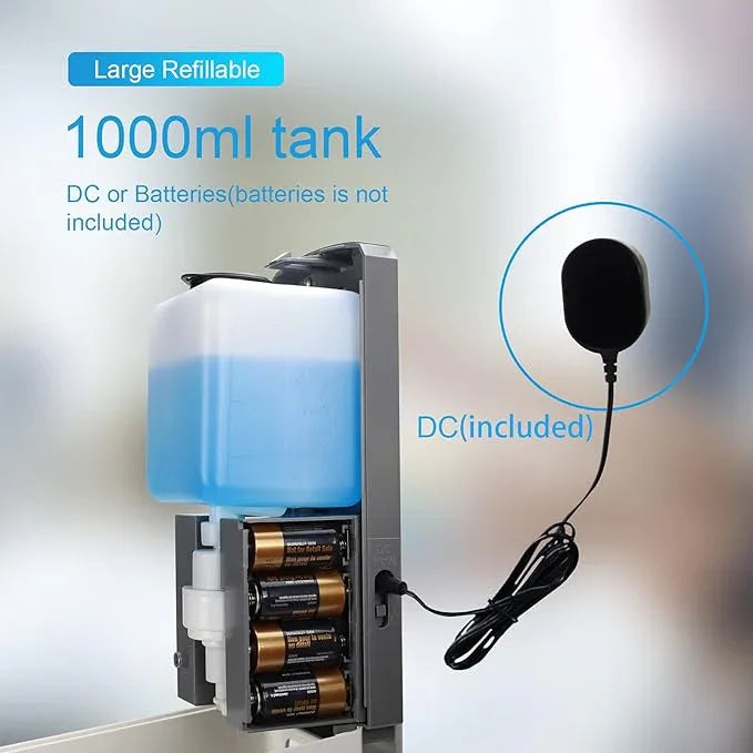 AETTL Touchless Automatic Foaming Hand Soap Dispenser Wall Mount, Motion Sensor Foam Liquid Refill Bottle Sanitizer Dispensing for Bathroom Kitchen Home Farmhouse Station 1306-s - ModernBath