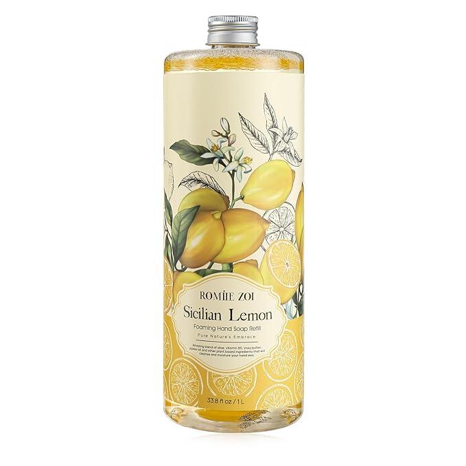ROMIIE ZOI Foaming Hand Soap Refill, Lemon, Gentle & Moisturizing Formula, 1 L/ 33.8 FL OZ - ModernBath