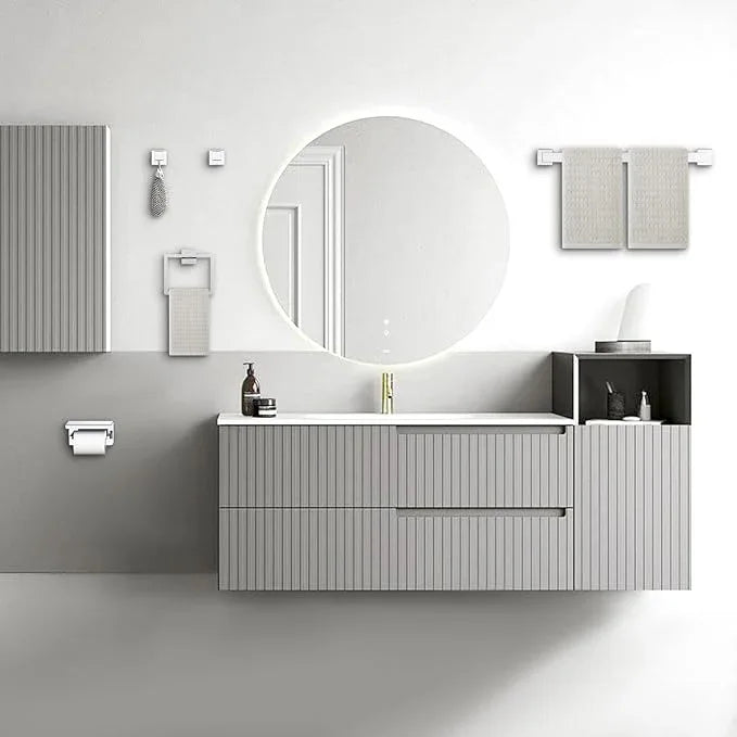 5-Pieces Polished Chrome Bathroom Hardware Accessories Set,16 Inch Towel Bar Set,Stainless Steel Towel Holder Set for Bathroom,Wall Mounted Chrome Bathroom Hardwar Set - ModernBath