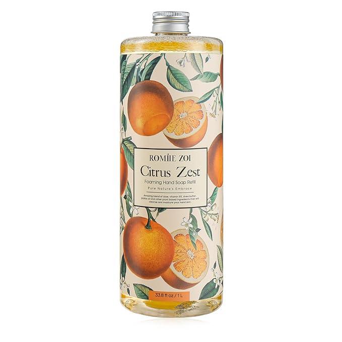 ROMIIE ZOI Foaming Hand Soap Refill, Citrus, Gentle & Moisturizing Formula, 1 L/ 33.8 FL OZ - ModernBath