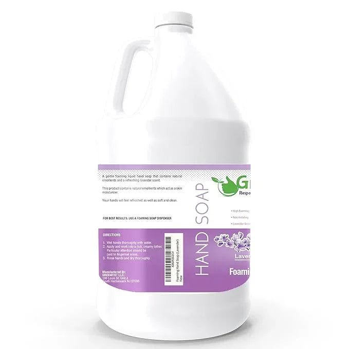GreenFist Foaming Hand Soap Refills Lavender Scent Jug Foam Refill Made in USA, 128 ounce (1 Gallon) - ModernBath