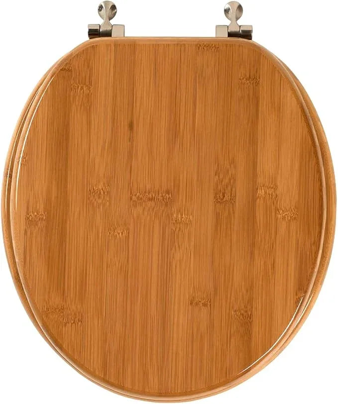 Toilet Seat, Solid Wood, Bamboo, High Gloss Finis, PIKLiDS (Round) - ModernBath