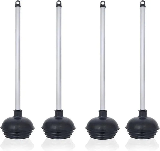 NEIKO 60190A Toilet Plungers, 4 Pack, Patented All-Angle Design, Heavy Duty, Aluminum Handle, Residential, Commercial, and Industrial Building Sanitation Use - ModernBath