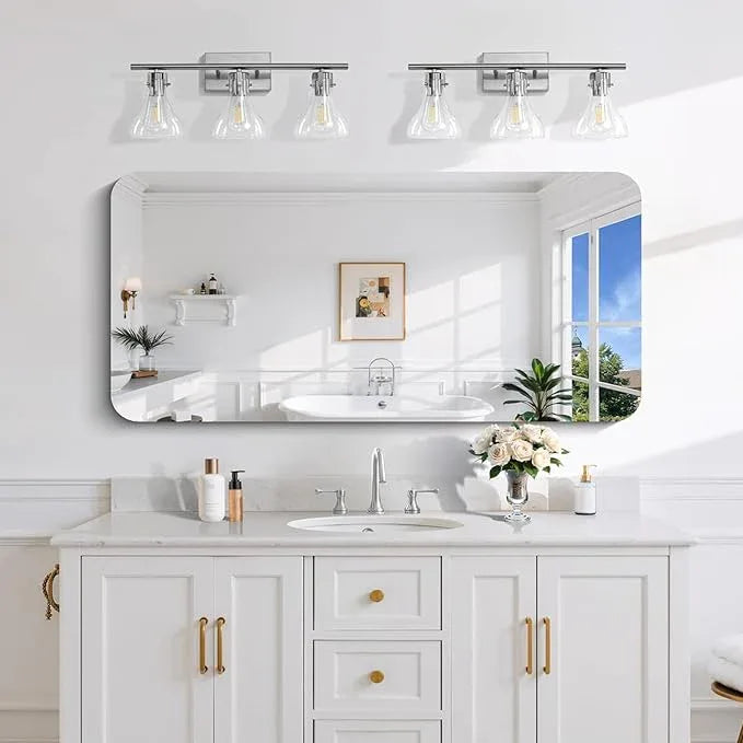CILIBER Frameless Wall Mirror, 24" x 48" Bathroom Mirror Rounded Corner, HD Shatterproof Vanity Mirror with Polished Edge for Over Sink, Bedroom, Entryway, Vertical or Horizontal - ModernBath