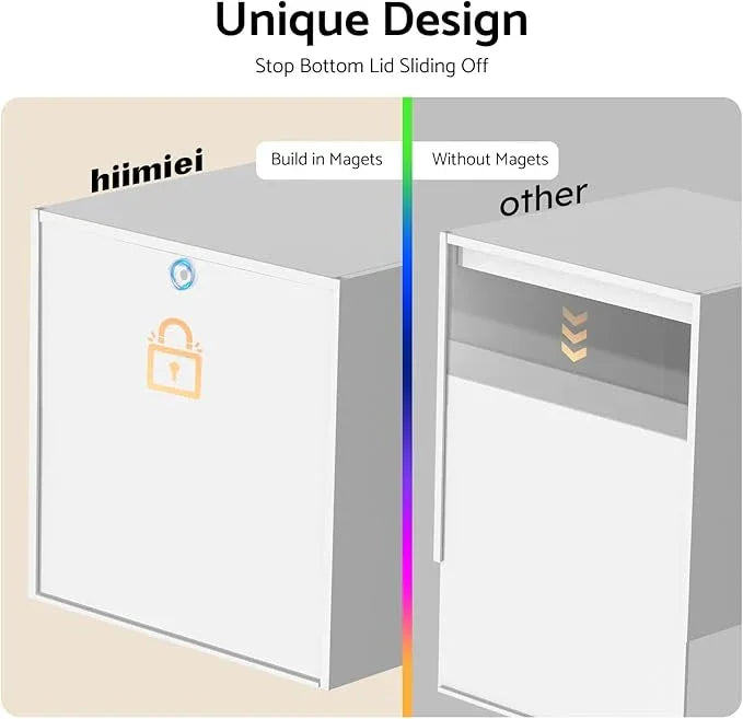 HIIMIEI Acrylic Tissue Box Cover Decorative Square Tissue Holder Napkin Dispensert for Bathroom-White - ModernBath