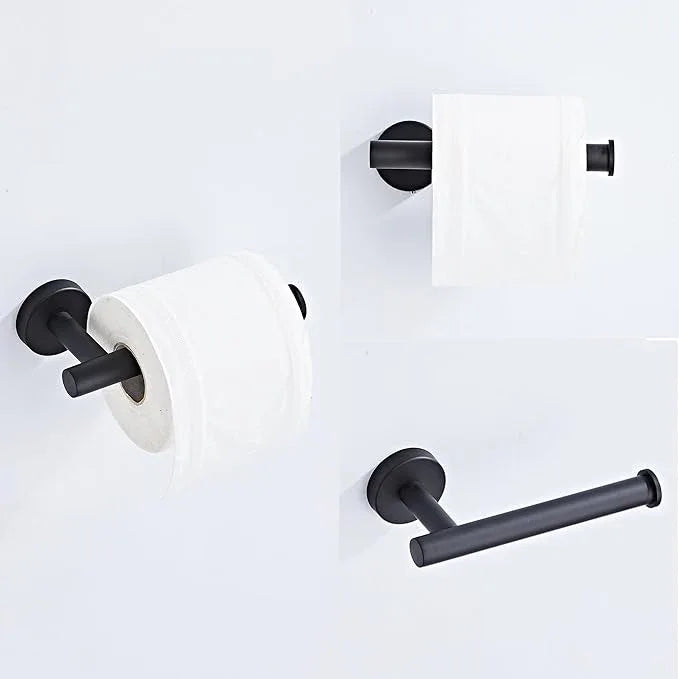 Matte Black Bathroom Hardware Set 5 Piece with Towel Racks for Bathroom, SUS304 Stainless Steel Bath Towel Bar Set, 24 Inch Wall Mounted Accessories Kit… - ModernBath