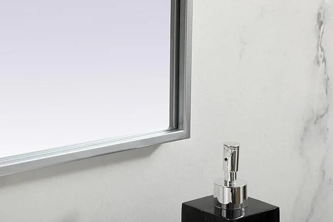 Illuminate, Metal Frame Arch Mirror 40X38 Inch in, Modern, Silver - ModernBath