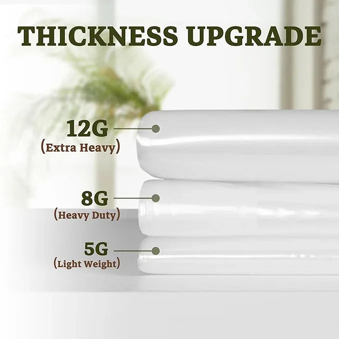 Barossa Design Extra Heavy Duty Shower Curtain Liner Thick - Soft Plastic Shower Liner Waterproof with Grommets & 3 Magnets, Clear, 72"x72" - ModernBath