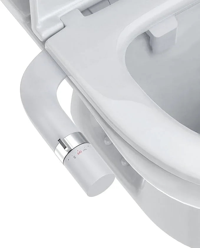 Toilet Bidet Attachment Non-Electric Dual Nozzle – Self-Cleaning Frontal & Rear Wash, Adjustable Water Pressure, Fresh Cold Water Sprayer, Ultra-Slim Easy to Install, Toilet Seat Attachment, Chrome - ModernBath