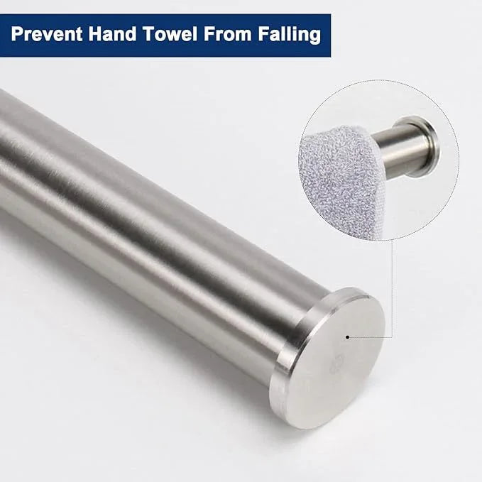 NearMoon Hand Towel Holder/Towel Ring, Thicken Stainless Steel Hand Towel Bar for Bathroom, Rustproof Wall Mounted Towel Rack, Contemporary Style Bath Accessories, 9 Inch (5 Pack, Brushed Nickel) - ModernBath
