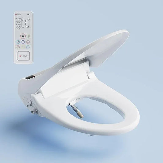Lotus Bidet Seat ATS-2000 Elongated, Premier Class, Purestream Function(Constipation Relief) Heated Seat With Wireless Remote Control, Unlimited Warm Water, Warm Air Dryer, Made in Korea - ModernBath