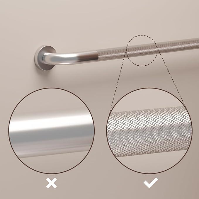 20 Inch Anti Slip Shower Grab Bar, Munzong 2 Pack Stainless Steel Bathroom Grab Bar, Brushed Nickel Knurled Bathroom Balance Bar,Safety Hand Rail Support Handicap Elderly Senior Assist Bath Handle - ModernBath