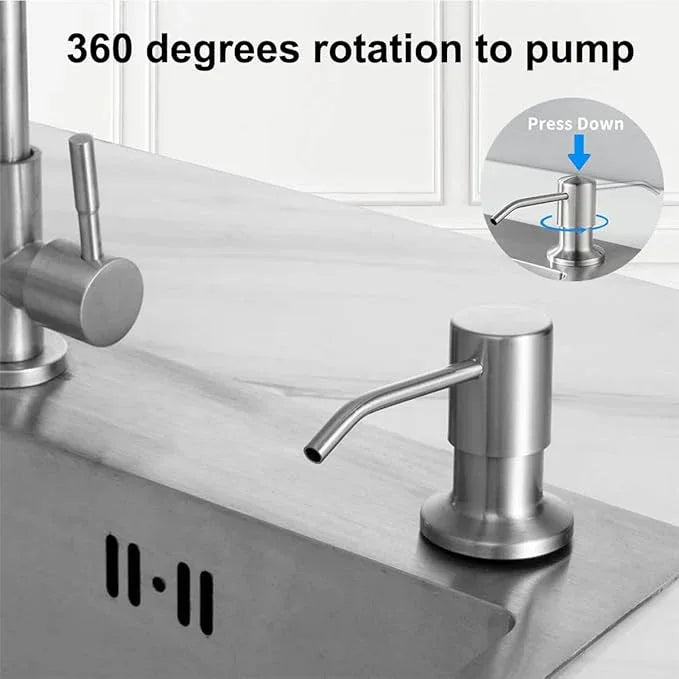 Soap Dispenser for Kitchen Sink,Stainless Steel Countertop Dish Soap Dispenser Pump with 47" Extension Tube - ModernBath