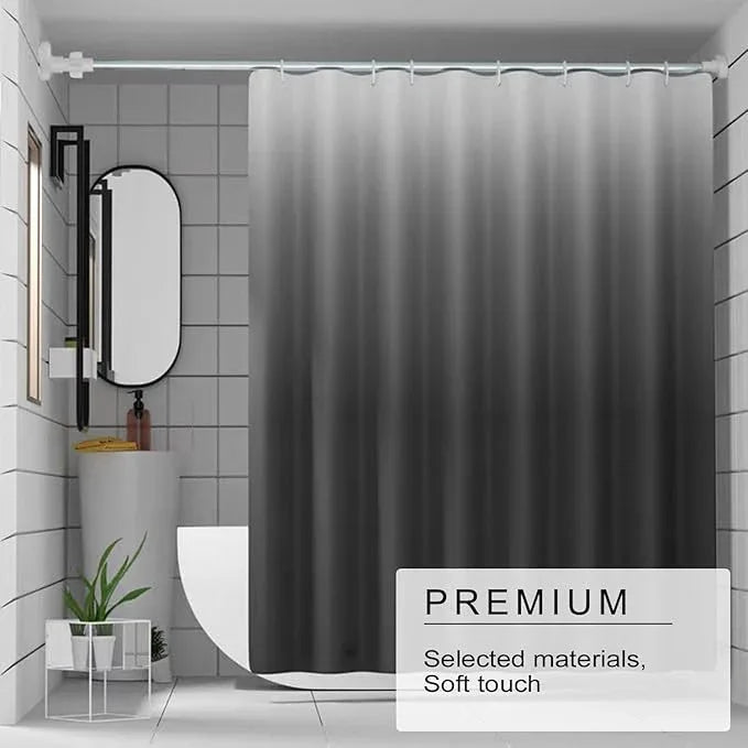 TIKABC Shower Curtain Liner, 4G PEVA Shower Liner, Plastic Waterproof Shower Curtains, with Grommet Holes and 3 Magnetic Weights(Gradient Grey) - ModernBath