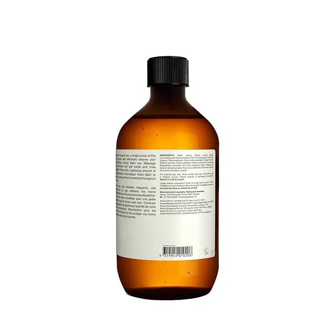 Aesop Resurrection Aromatique Hand Wash Refill | Gentle Cleanser with Orange, Rosemary and Lavender Oils | 500mL / 16.9 oz (Pack of 3) - ModernBath