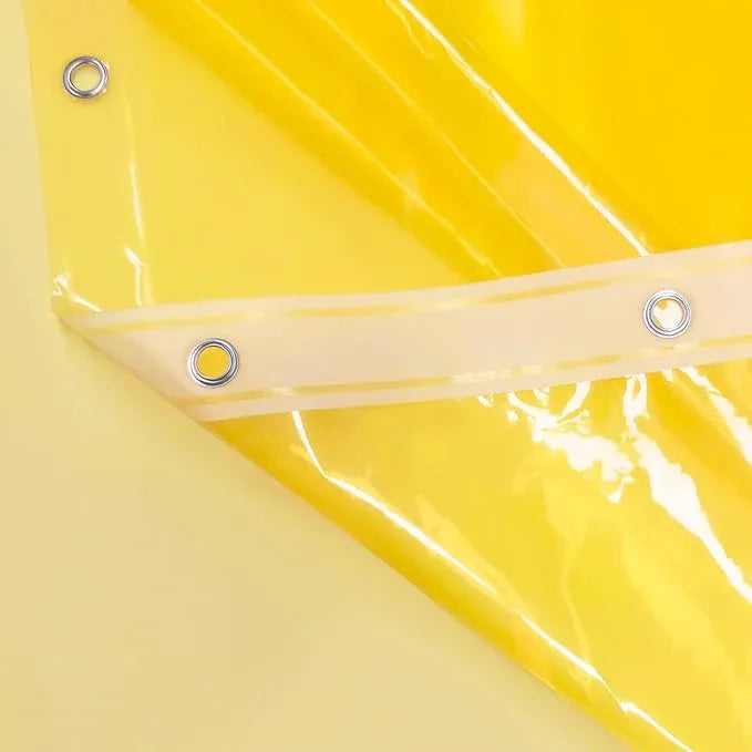 Barossa Design Clear Yellow Shower Curtain Liner - Premium PEVA Shower Liner with 3 Magnets & Metal Grommets, Waterproof Lightweight Standard Size Curtains for Bathroom - Translucent Yellow - ModernBath