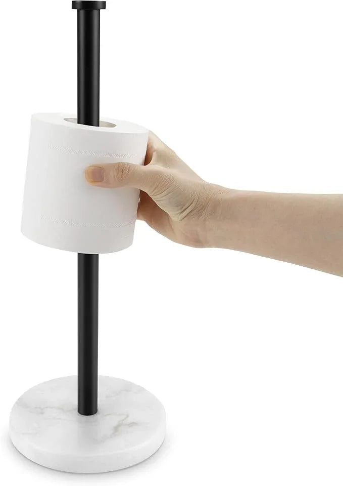 KES Matte Black Toilet Paper Holder Stand with Heavy Marble Base, Bathroom Toilet Paper Tissue Storage, Free Standing Toilet Paper Roll Holder 3 Rolls 18/8 Stainless Steel, BPS202S39-BK - ModernBath