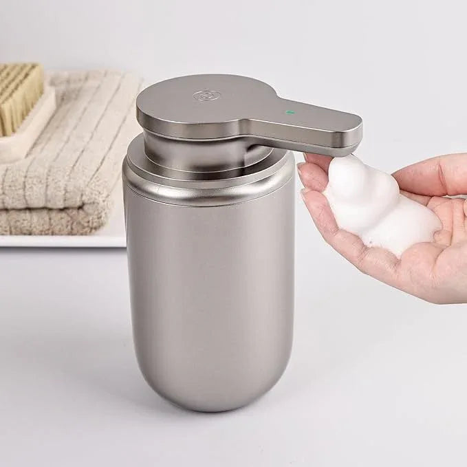 LAOPAO Automatic Foaming Soap Dispenser, Rechargeable Touchless Foam Hand Soap Dispenser for Bathroom, Soap Pump for Kitchen, Water-Resistant, Xmas Gift 10oz, Plastic - ModernBath