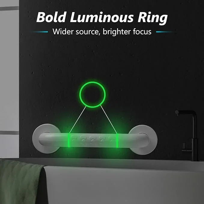 Grab Bars for Shower,2 Pack 12 Inch Shower Handle Bath Grab Rails with Anti-Slip Grip and Safety Luminous Circles,Stainless Steel Bath Handle Bathroom Grab Bar for Seniors, and Disability. - ModernBath