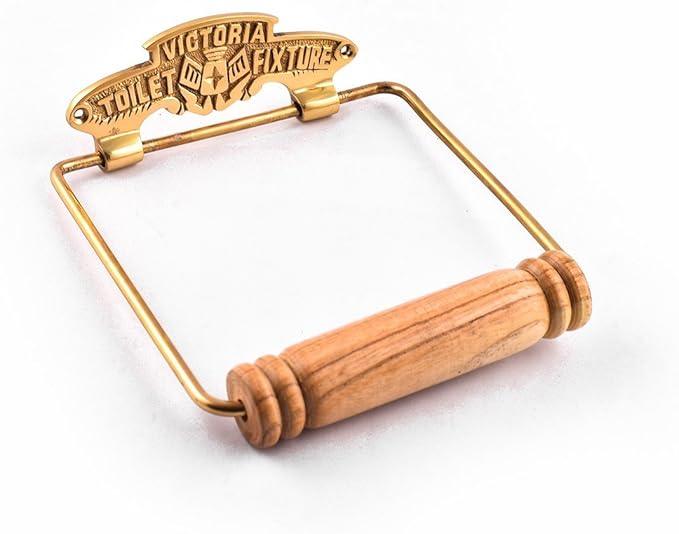 Renovators Supply Toilet Paper Holder - Antique Wall Mount Toilet Paper Holder - Sanitary Paper Holder - Vintage Bathroom Decor - Colonial Tissue Holder - Polished Brass, Victorian, Pack of 1 - ModernBath