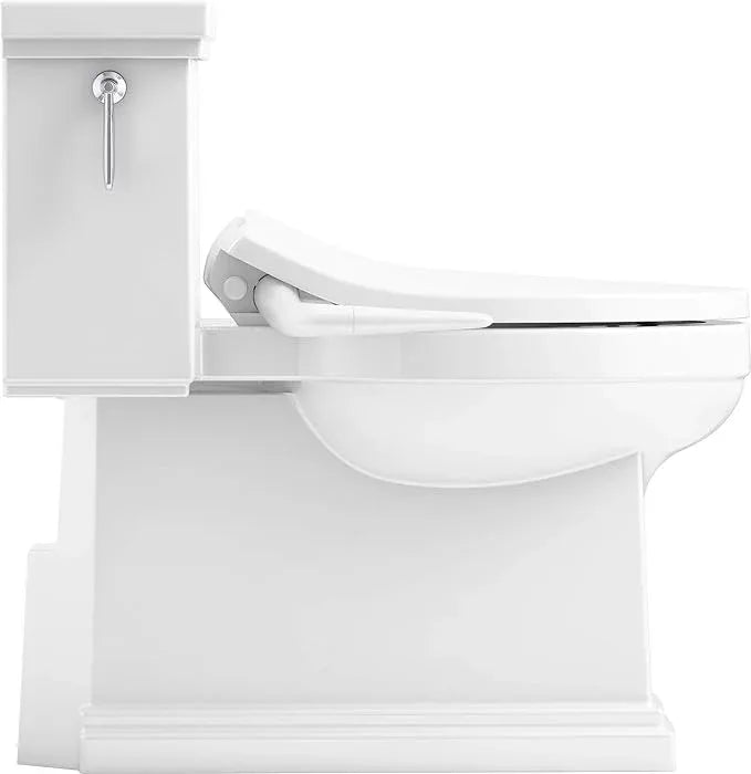 Kohler PureWash M250 Manual Elongated Bidet Toilet Seat, White, Quiet-Close Lid Prevents Slamming, Cool Water, Easy Installation with Quick-Release Hinges, Adjustable Spray Position & Pressure - ModernBath