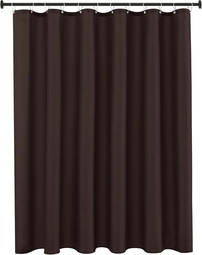 Biscaynebay Quality Fabric Shower Curtain Liner 72" by 72", Brown Water Resistant Bathroom Curtains, Rust Resistant Grommets Top Weighted Bottom Hem Machine Washable - ModernBath