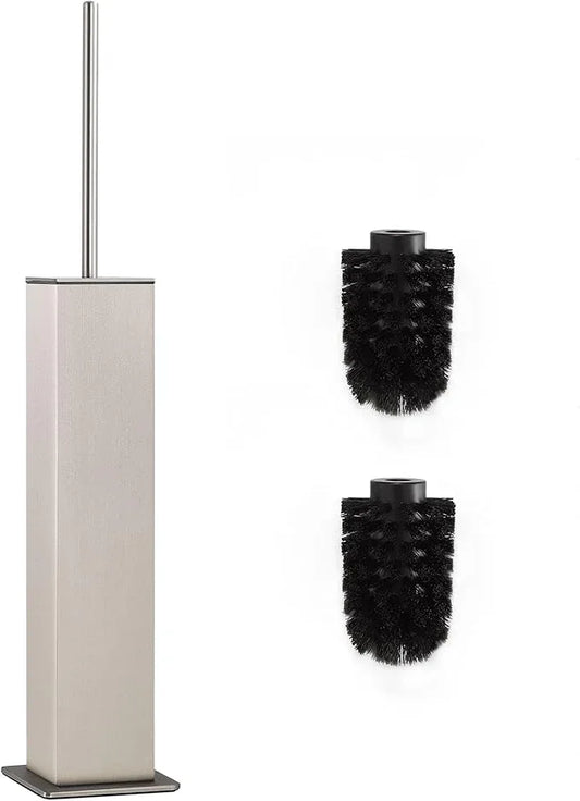 Brushed Nickel Toilet Brush and Holder,Toilet Bowl Brush with Extra Long Handle - ModernBath
