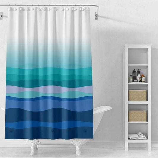TIKABC Shower Curtain Liner, 4G PEVA Shower Liner, Plastic Waterproof Shower Curtains, 72x72 inch with Grommet Holes 3 Magnetic Weights - ModernBath