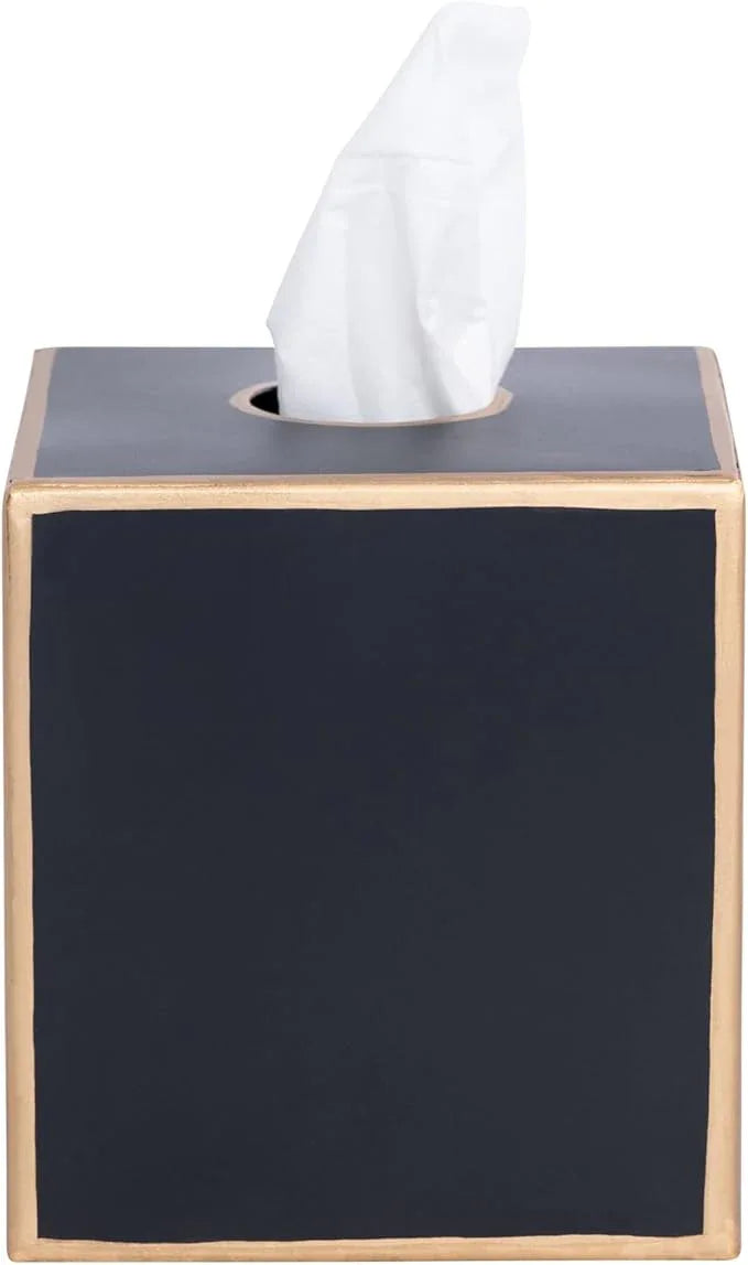 Jaye’s Studio Decorative Tissue Box Cover Square, Metal Modern Tissue Box Cover Farmhouse Decor for Bathroom Accessories Gold Desk Decor Home & Bedroom Black Tissue Box Holder Facial Tissue Dispenser - ModernBath