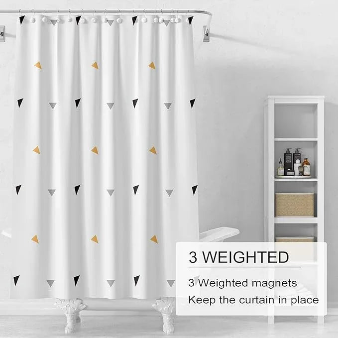 LQFMEHOT Shower Curtain Liner, 5G Shower Liners with 12 Rustproof Metal Grommets and Weighted Magnets, Waterproof Duty Shower Curtains for Shower Bathroom 72 x 72 - ModernBath