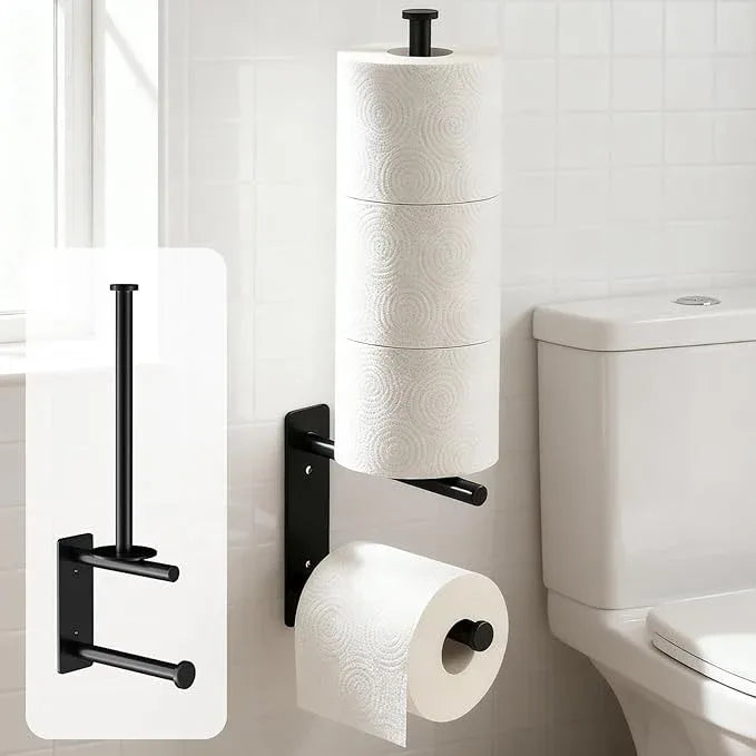 Modern Bathroom Toilet Paper Holder - Wall Mounted Storage Roll Dispenser for Bathroom - Self-Adhesive or Screw Installation Tissue Organizer for Space Saving - ModernBath