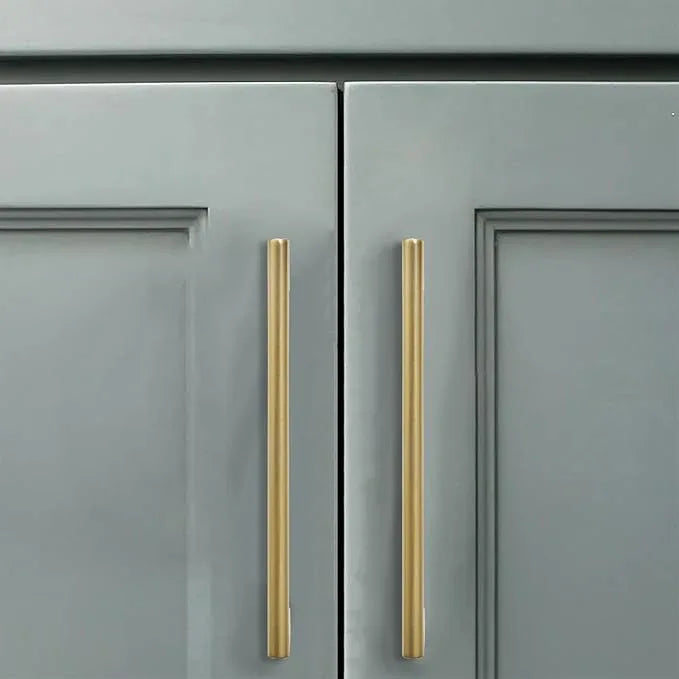 khtumeware 3 Inch Hole Center 2 Pack,Brushed Brass Cabinet Pulls Heavy Duty Solid Brushed Gold Kitchen Drawer Handle Antique Cabinet Hardware for Bathroom, Drawer, Cabinet - ModernBath