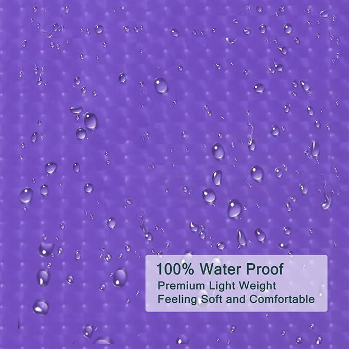LQFMEHOT EVA Purple Shower Curtain Liner, 3D Plastic 5G Shower Liner with 12 Rustproof Metal Grommets and Weighted Magnets, Waterproof Duty for Bathroom 72 x 72 - ModernBath
