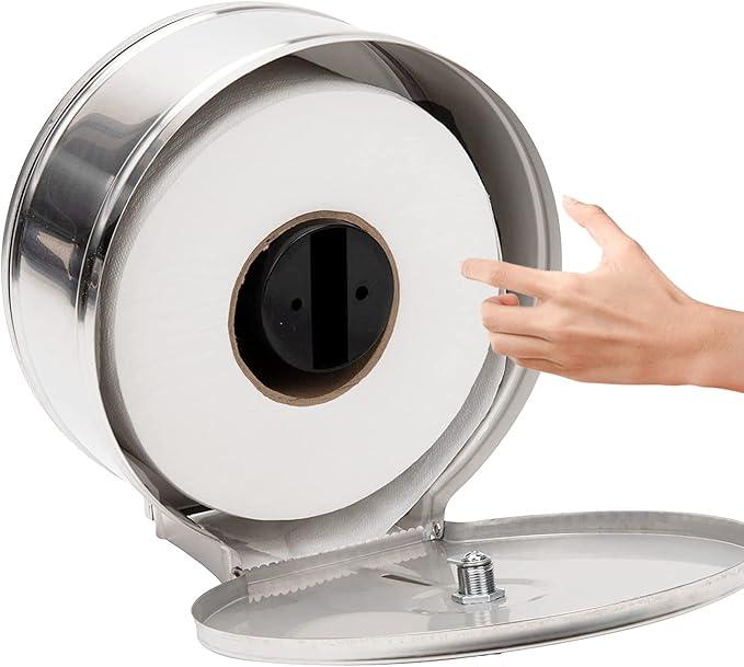 Commercial toilet paper - Jumbo toilet paper rolls -3,600 FT Industrial 3-Ply 9” Bulk Large Roll for Standard Jumbo Dispenser -100% Recycled Fibers-Soft and Absorbent Bathroom Tissue -6 Roll Case Pack - ModernBath