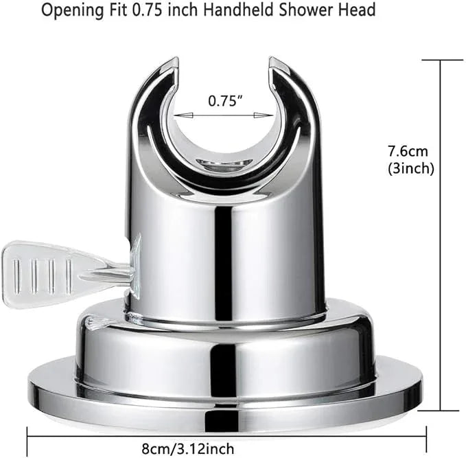[2 Pack] Suction Cup Shower Head Holder for Elderly, Removeable Showerhead Holder for Minors, Adjustable Hand held Shower Head Holder, No Drilling Bathroom & Bathtub Wall Mount Shower Hanger - ModernBath