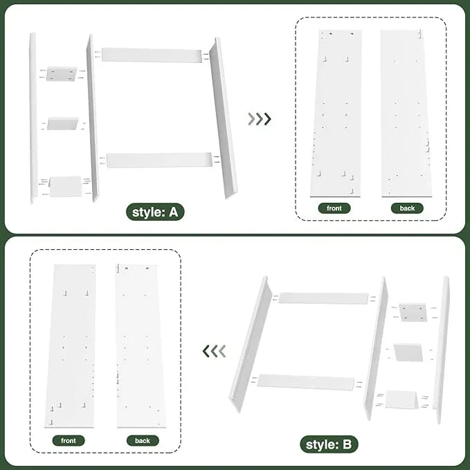 31" W Over The Toilet Storage Cabinet with Fluted Door, White Bathroom Organizer with Adjustable Shelf, 67''H Tall Toilet Paper Holder Stand Wave Door for Restroom, Laundry Room - ModernBath