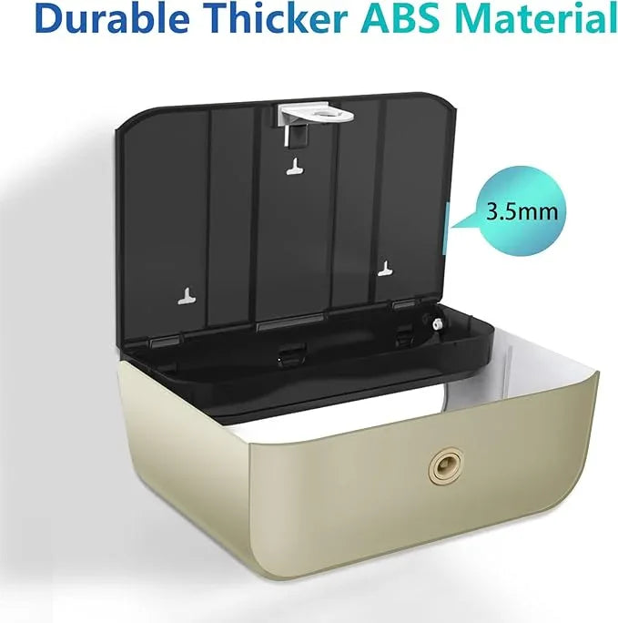 C-Fold Paper Towel Dispenser for Bathroom: Compact 200 Sheets Large Capacity for Multifold Hand Towel, No-Hole Installation Adhesive Paper Towel Holder Wall Mount - Gold - ModernBath