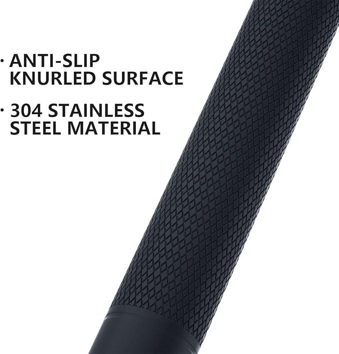 2 Pack 24 Inch Anti Slip Shower Grab Bar Oil Rubbed Black 1.25" Diameter,Munzong Bathroom Grab Bar, Knurled Bathroom Balance Bar,Safety Hand Rail Support Handicap Elderly Senior Assist Bath Handle - ModernBath