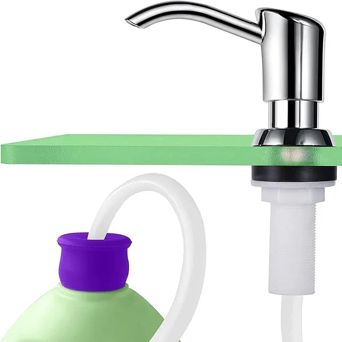 GAGALIFE Built in Counter Soap Dispenser for Kitchen Sink and Extension Tube Kit, Anti-Leakage Upgrade with 40" Tube No More Top Refill (Chrome) - ModernBath