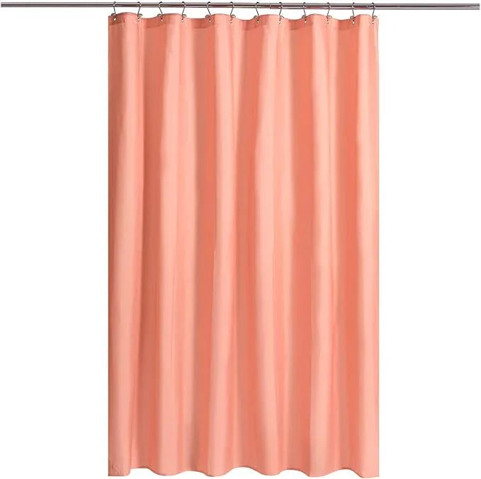 N&Y HOME Fabric Shower Curtain or Liner with Magnets - Hotel Quality, Machine Washable, Water Repellent - Coral, 72x72 - ModernBath