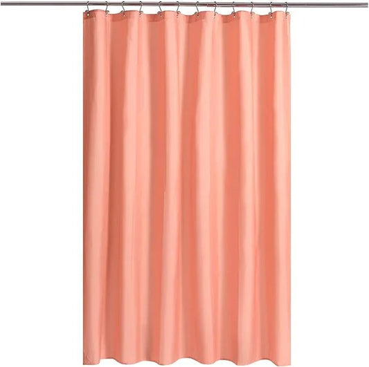 N&Y HOME Fabric Shower Curtain or Liner with Magnets - Hotel Quality, Machine Washable, Water Repellent - Coral, 72x72 - ModernBath