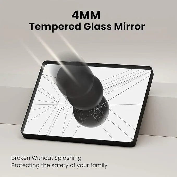 JISOSO 22x31 Inch Black Bathroom Mirror, Rounded Rectangle Matte Framed Wall Mounted Mirror, Bathroom Vanity Mirror, Tempered Glass, Anti-Rust, Horizontal/Vertical... - ModernBath