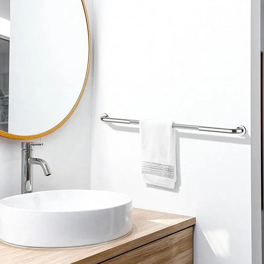48 Inch Anti Slip Shower Grab Bar, 2 Pack Munzong Bathroom Grab Bar for Showers, Brushed Nickel Knurled Handicap Balance Bar,Safety Hand Rail Support Elderly Senior Assist Bath Handle - ModernBath